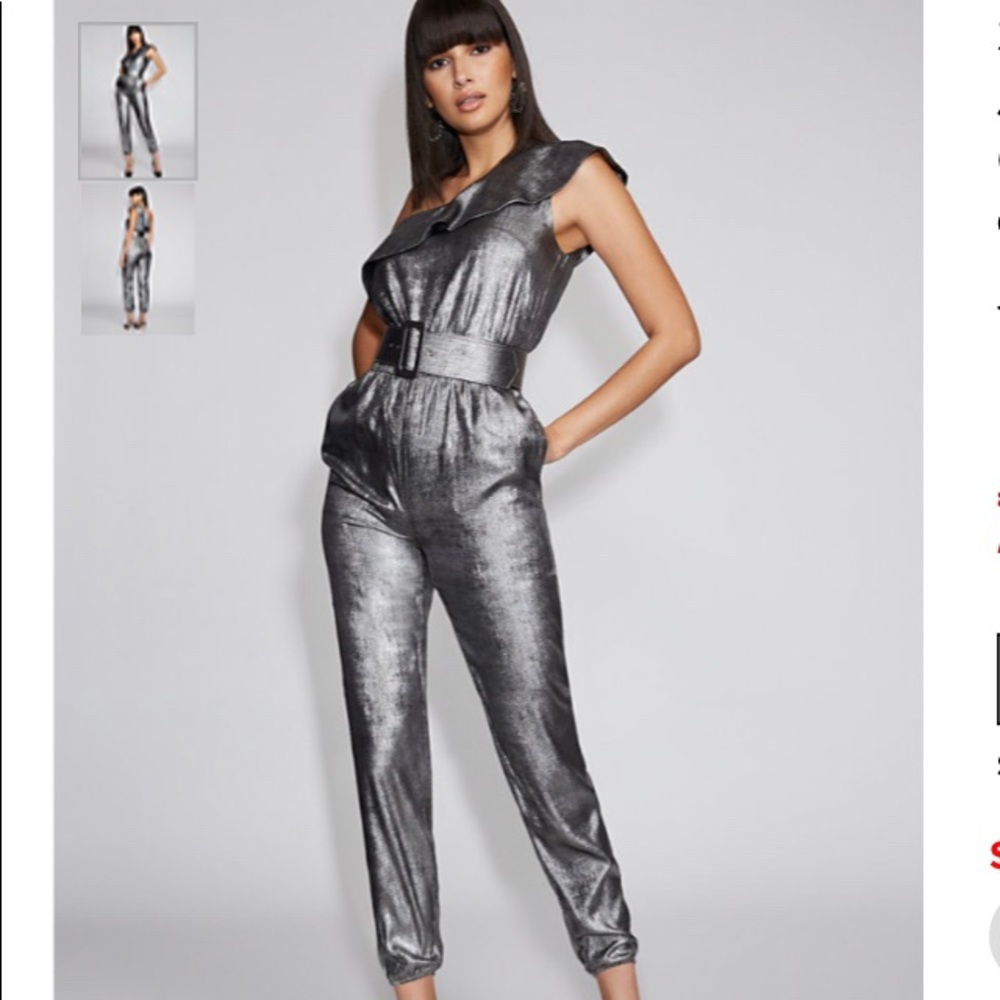 New York and Co Metallic jumpsuit
